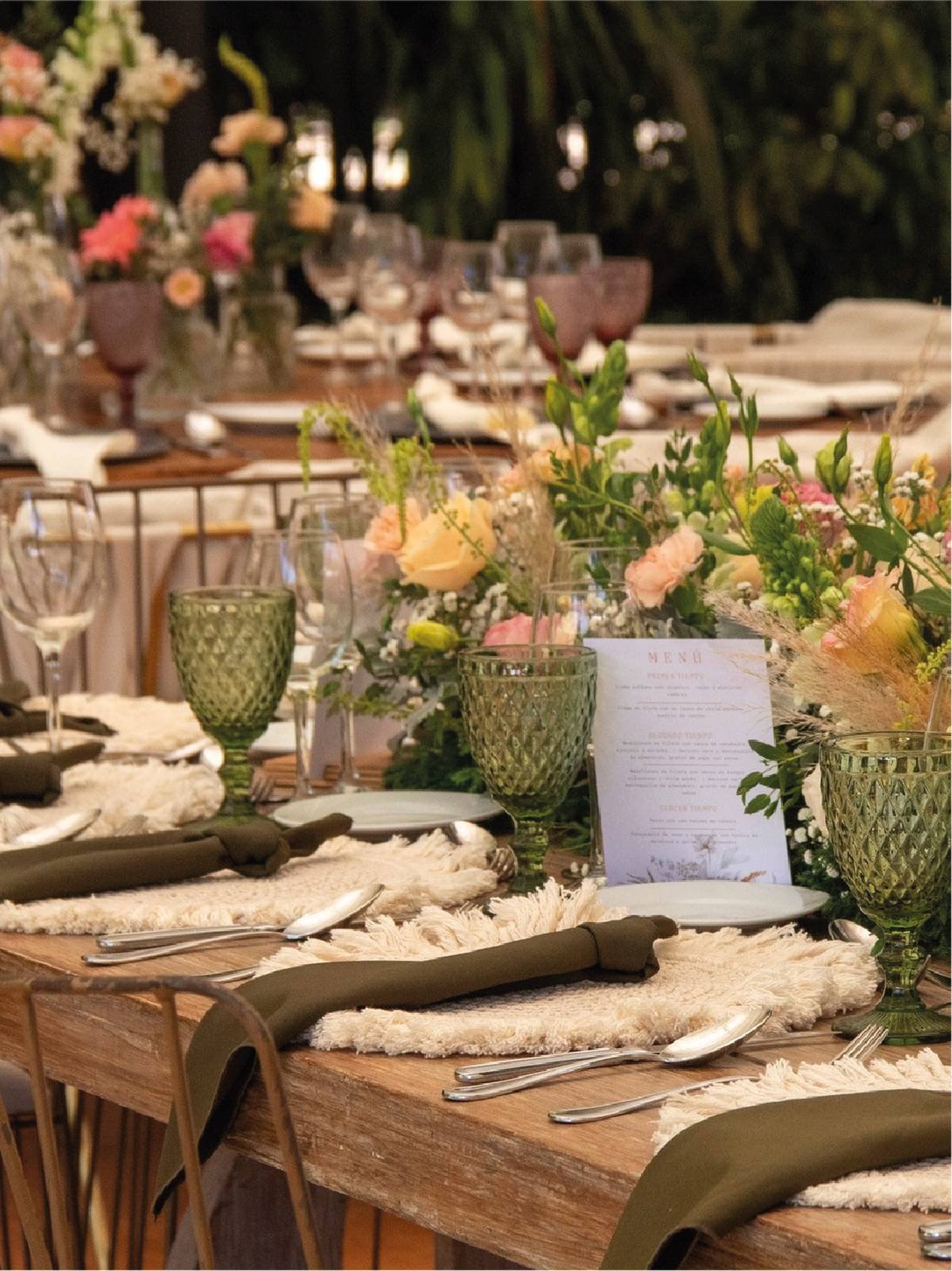 Mesa decorativa para boda