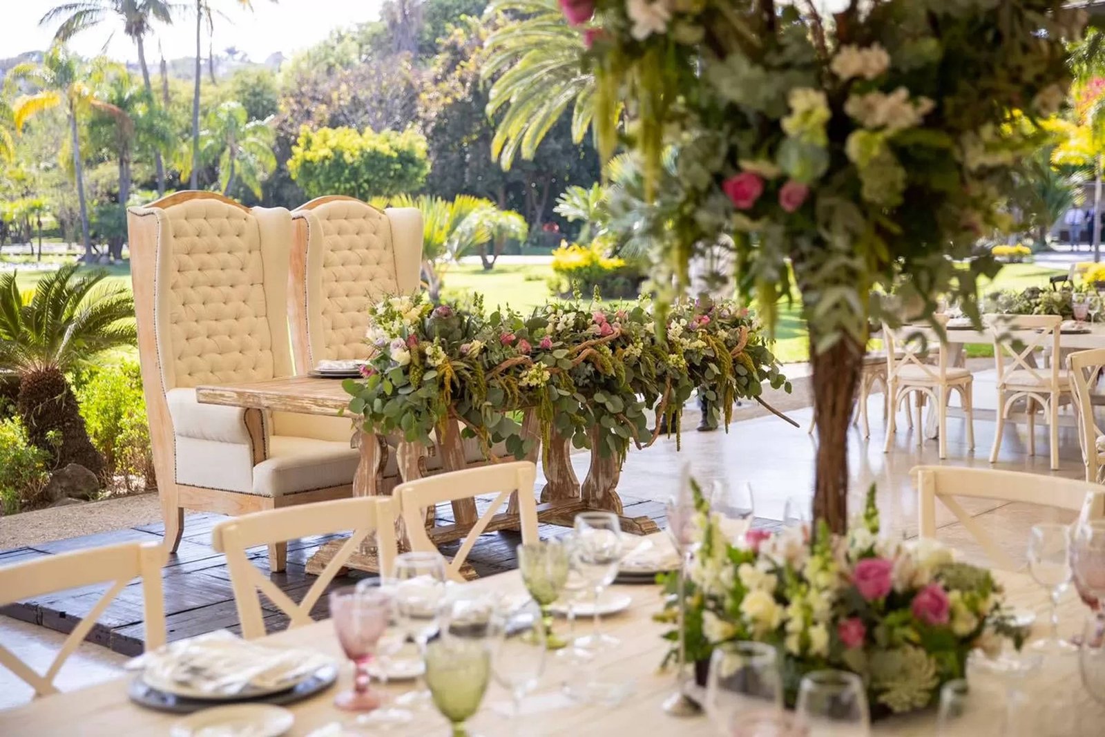 Mesa de novios en Jardín Ixaya